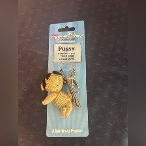 Kamibashi Pugsy Pug Puppie Dog The Original String Doll Gang Keychain Clip